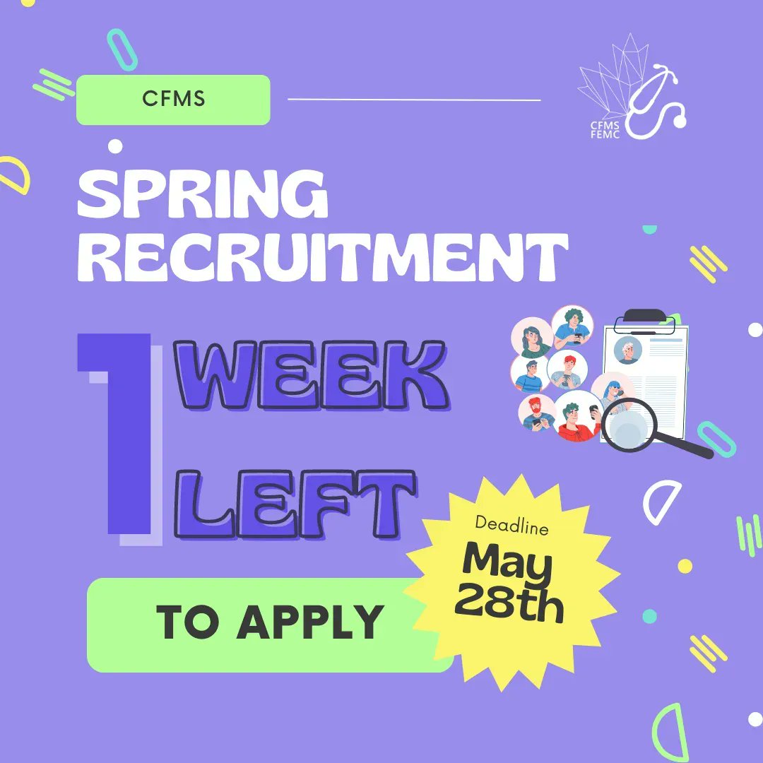Attention changemakers! The clock is ticking with just 1 week remaining to submit your application. Join us in shaping the future of healthcare through advocacy, improving student wellness, medical education and more! APPLY NOW: bit.ly/SpringRecruitm…