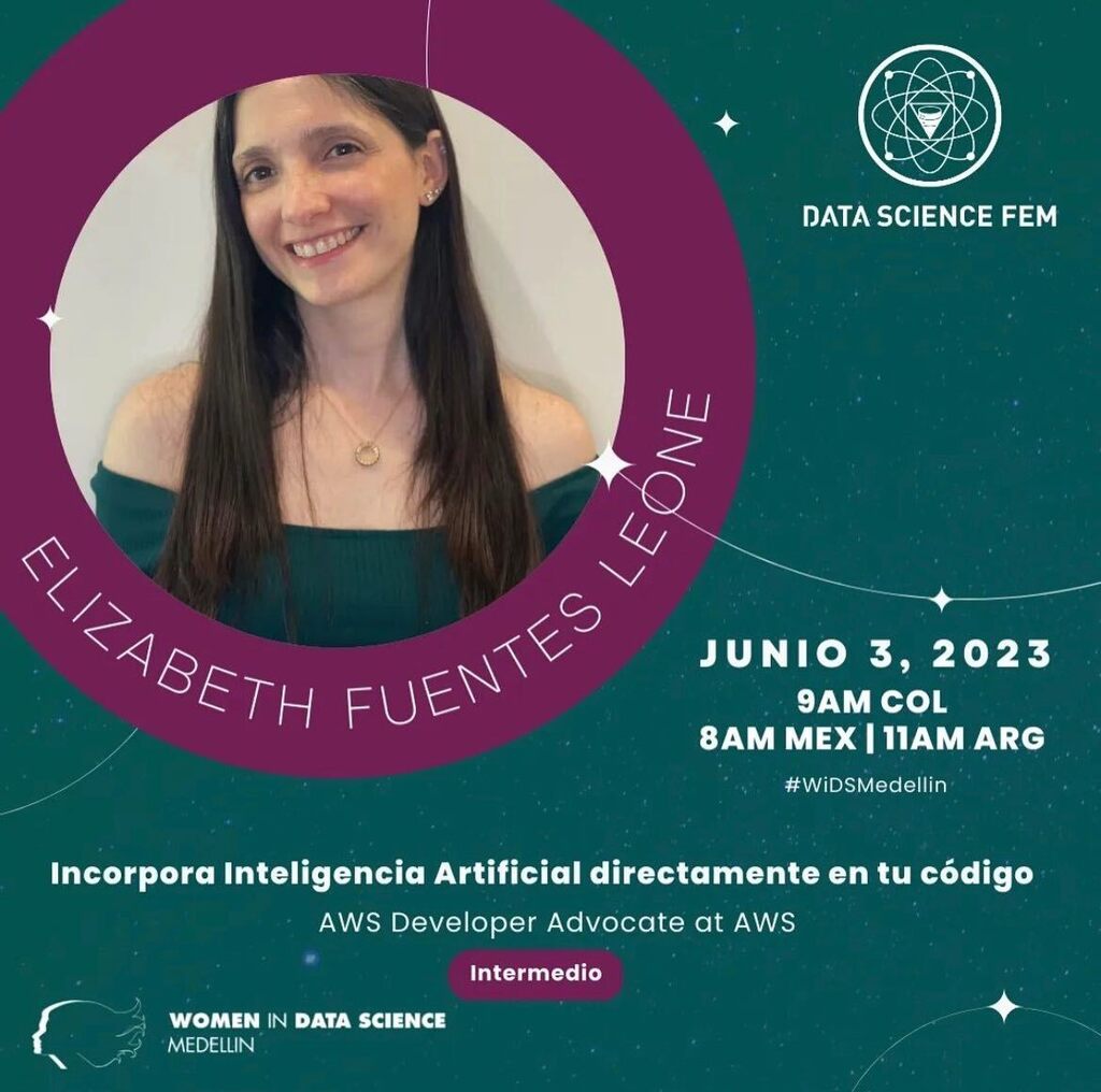 ElizabethFue12's tweet image. Estare con las chicas de @datasciencefem este 3 de junio
¡No te pierdas este evento, ¡estará increible!
Registro:
ift.tt/Y0UuFWJ
#DataScienceFem #MujeresEnTecnología
#ComunidadDeDatos #CienciaDeDatos #widsmedellín
