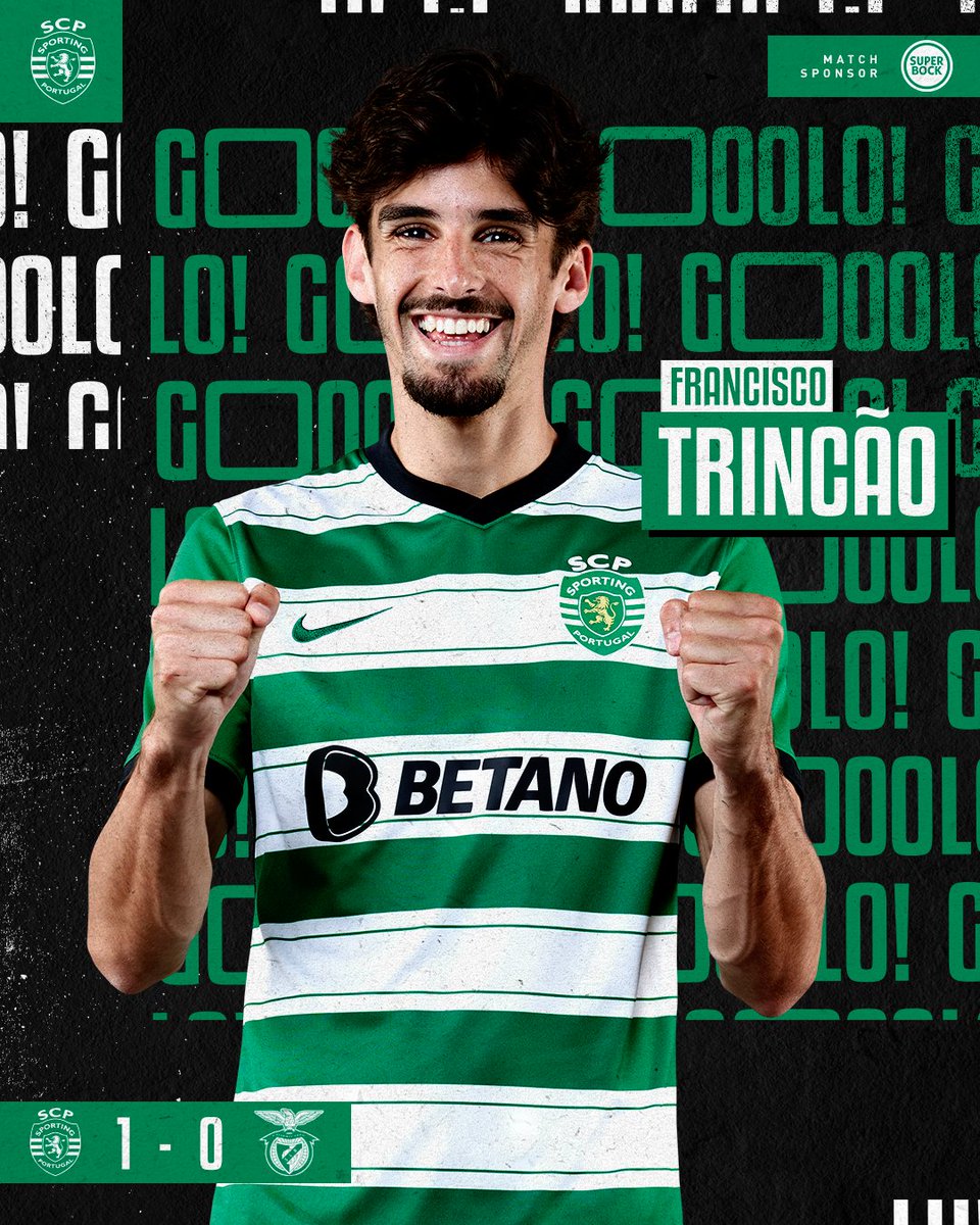 🎙️ 39' GOLOOOOOOOOOOOOOO!!!! É DO SPORTINGGGGGGGGG!!! TRINCÃOOOOO!!! ⚽️👏

#SCPSLB | 1-0 | #LigaPortugal #DiaDeSporting