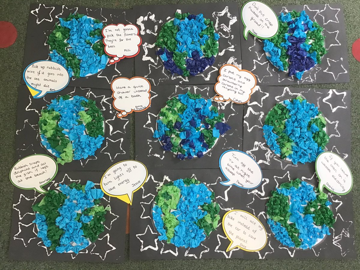 During Appletree Earth Day reception looked carefully at our world.  We talked about ways in which we could be Eco Warriors - Superheroes who save the planet.