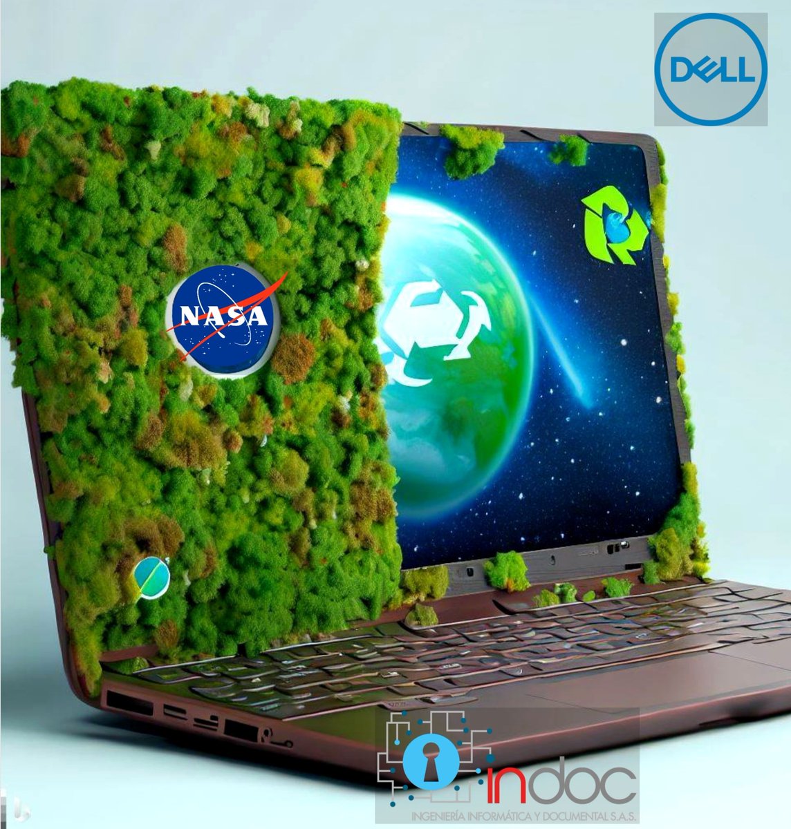 IndocCyber's tweet photo. Equipos @dell construidos con materiales reciclados de la isla de basura, su refrigeración esta diseñada con residuos metalicos de la #nasa, tecnología de punta, contribuyendo con el  planeta.

La compra de estos equipos contribuimos a la restauración del medio ambiente. ♻️ https://t.co/P7NS9Lj2NF