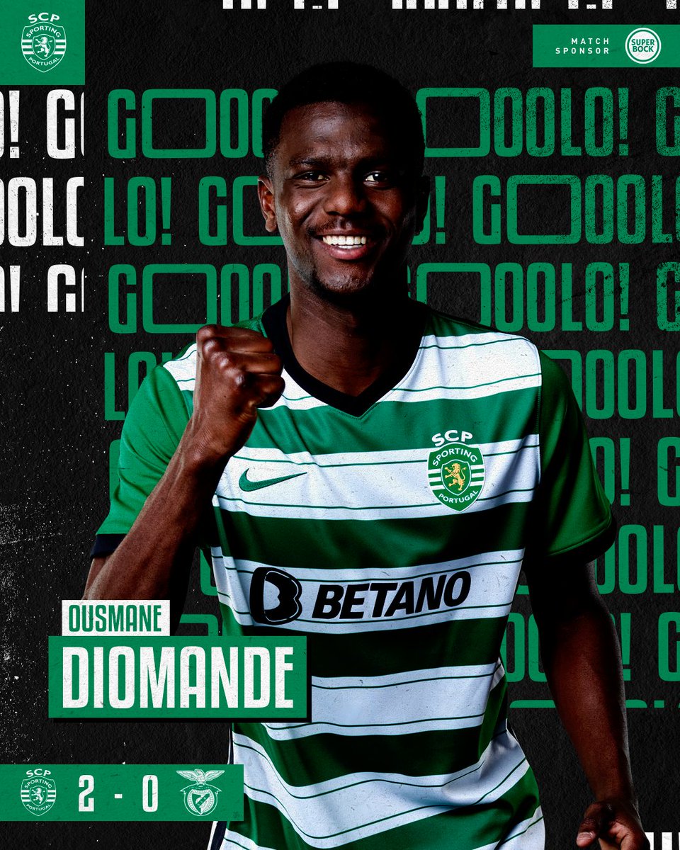🎙️ 44' É GOLOOOOOOOOOOOOOOO!!!! OUSMANEEEEE DIOMANDEEEEEE!!! DE CABEÇA, ESTÁ LÁ DENTRO!!! ⚽️💪

#SCPSLB | 2-0 | #LigaPortugal #DiaDeSporting