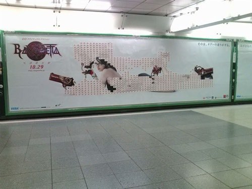 Baeyonetta's tweet photo. Did You Know?

Prior to Bayonetta’s release in Japan (2009), one of Sega’s marketing methods included Billboards in Shinjuku covered in stickers encouraging passers-by to peel one off, slowly revealing the witch herself. https://t.co/pyQWdQ2c3C
