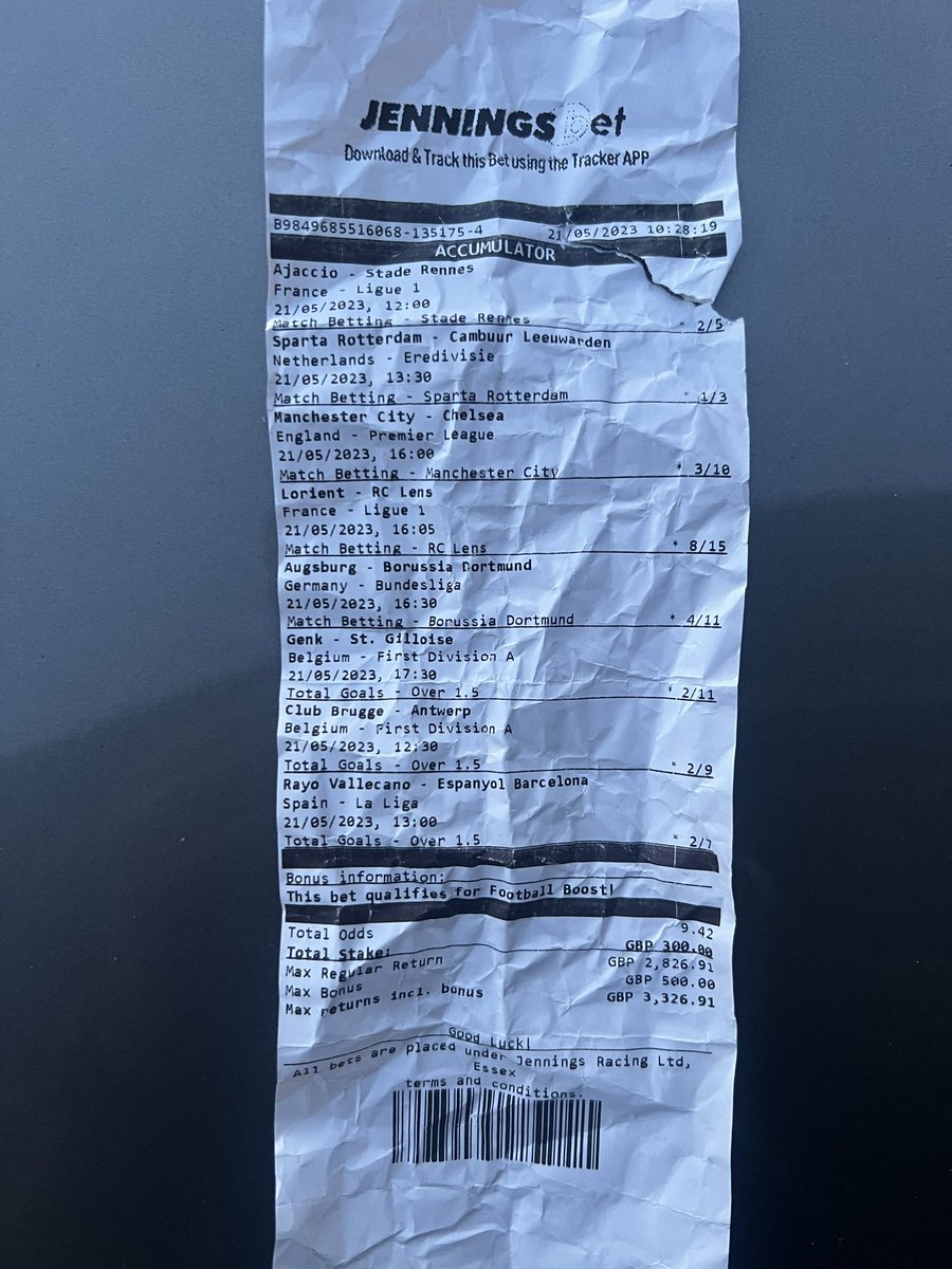 JohnnySpeed54's tweet photo. @BadManBetting Used parts of your streak acca today, thanks mate https://t.co/21OdiOtcPl