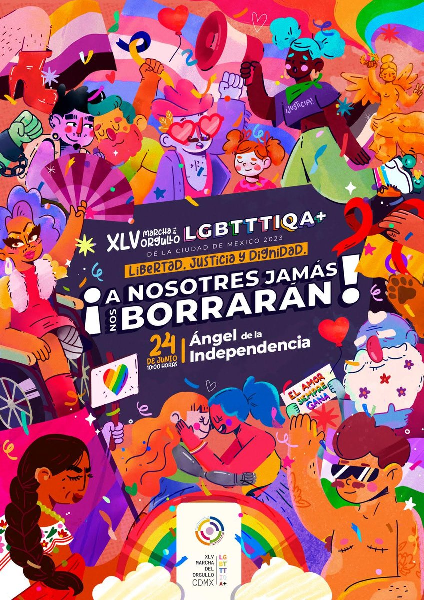 Se anuncia cartel oficial  y campaña de apoyo  rumbo a la XLV <a href="/MarchaLGBTCDMX/">Marcha LGBT CDMX 🏳️‍🌈🇲🇽🏳️‍⚧️</a>  
<a href="/Change_Mex/">Change.org México</a>
 LGBTTTIQA+

titanmx.net/se-anuncia-car…