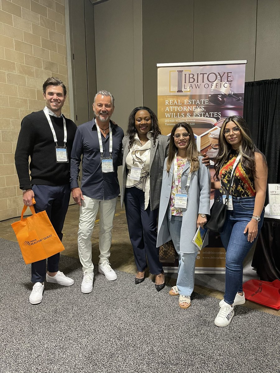 IbitoyeLaw's tweet photo. We had a great time at the @TheReal_TRREB Realtor Quest event this week. Wonderful seeing our friends as well as connecting with new people! 😀
Excellent keynote speakers as well. Thank you @TheReal_TRREB for a great event.
#REALTORQUEST #TRREBREALTORQUEST #torontorealtors https://t.co/DF2oAPx0h2