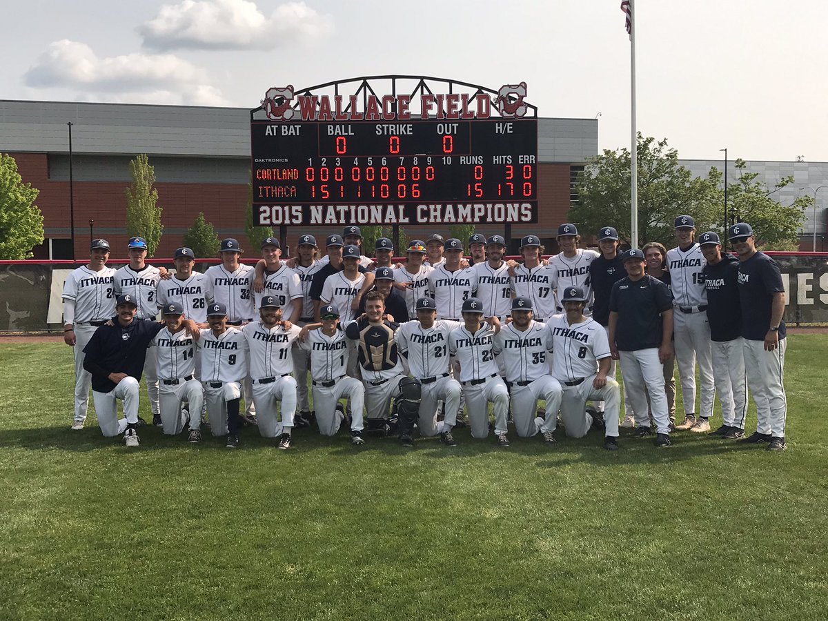 BomberSports's tweet photo. Your 2023 Cortland Regional Champs! @Ithaca_Baseball #GoBombers #d3baseball https://t.co/FGkDY5QNER