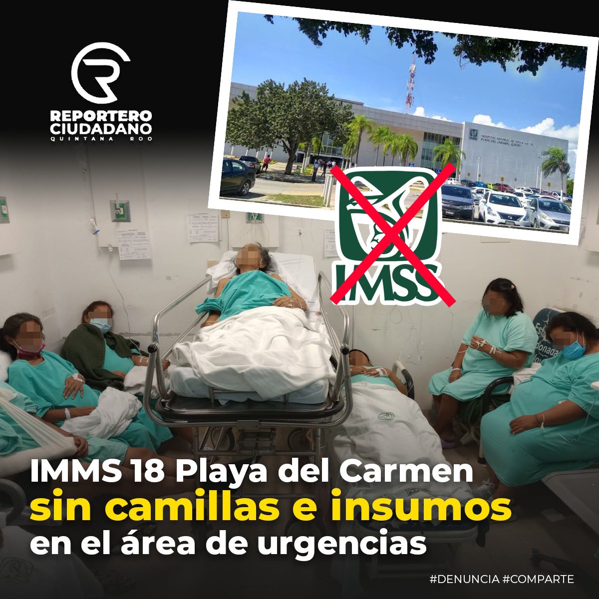 ReporteroC_Qroo's tweet image. #playadelcarmen #HazloViral  
No es una mentirá es una realidad 
IMSS 18 PDC 

Dónde están los Diputados ? Silvia Dzul Sánchez  #EstefaníaMercado Majo Osorio
Dónde está la Gobernadora? 
#MaraLezama
Dónde está los #DerechosHumanos Quintana Roo? 
Dónde está ? #ZoéRobledo
