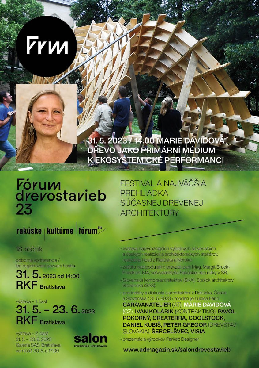 Join us in Bratislava for Timer Structures Show! I am looking forward to giving a #talk there. The talk will be in the Czech language. #responsivewood #systemicdesign #colife @EXC_IntCDC