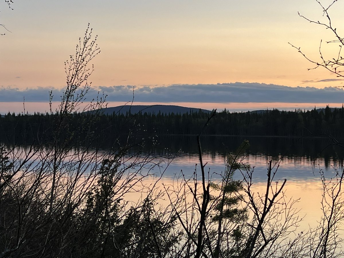 Sunset in Lapland - spring palette with hints of summer while the snow still melts.