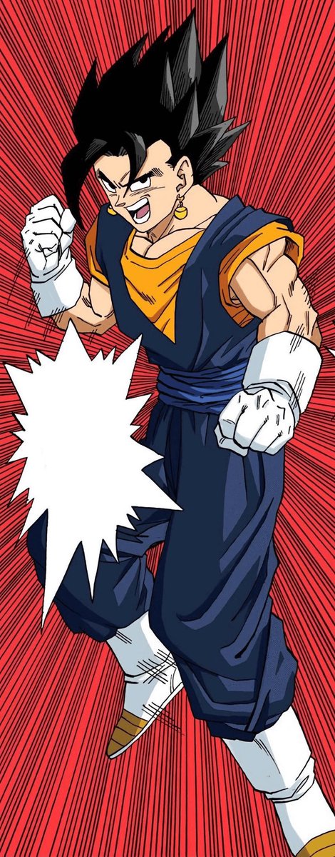 last time i will ever talk about Vegito but

he is a lazily designed character 

he just gave him vegeta’s gloves and boots 

and inverted the colors that it
