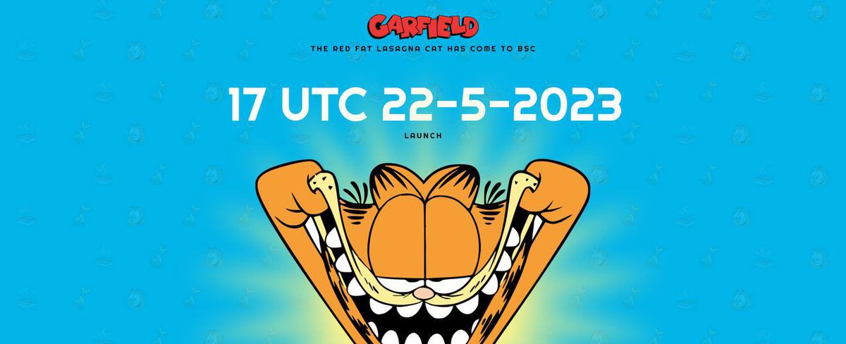 bscGarfield's tweet photo. Are..you..REAAAAAAAAADY? 

MONDAY. 22/05. 17 UTC.

GARFIELD LAUNCH. 

📍 Only CA: 0x2a49840BA994486dD3CEb93E1124308f7226F219

🚀 Remember the date, tell your friends, we’re ready to fly.

#garfield #pinksale #launch #bullish #100x #bsc #binance https://t.co/qzIHCQEBHF