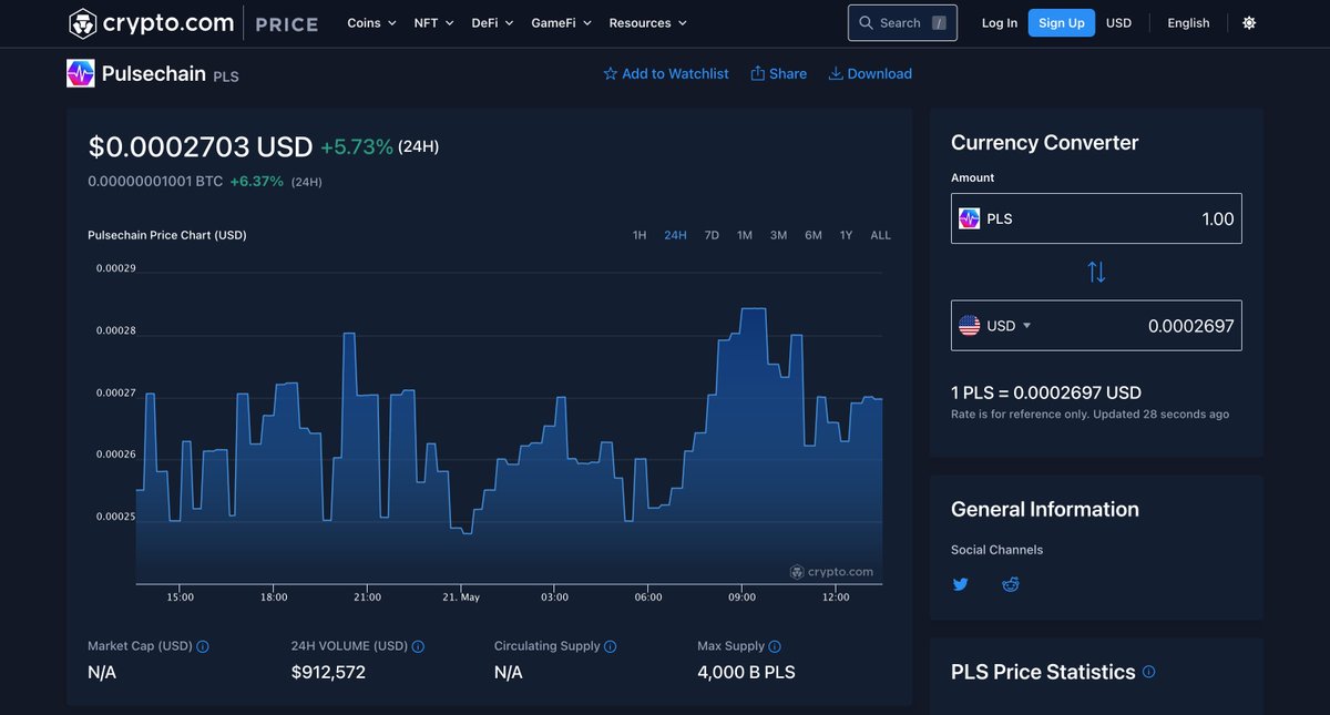goldkey's tweet photo. JUST IN: PulseChain $PLS and PulseX #PLSX are now both listed on https://t.co/0wfljN4tXk! 📈

#PulseChain #PulseX https://t.co/jqE5lJLcSE