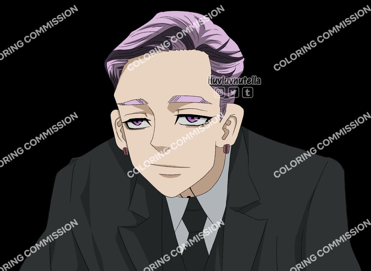 1boy male focus solo necktie formal suit purple eyes  illustration images