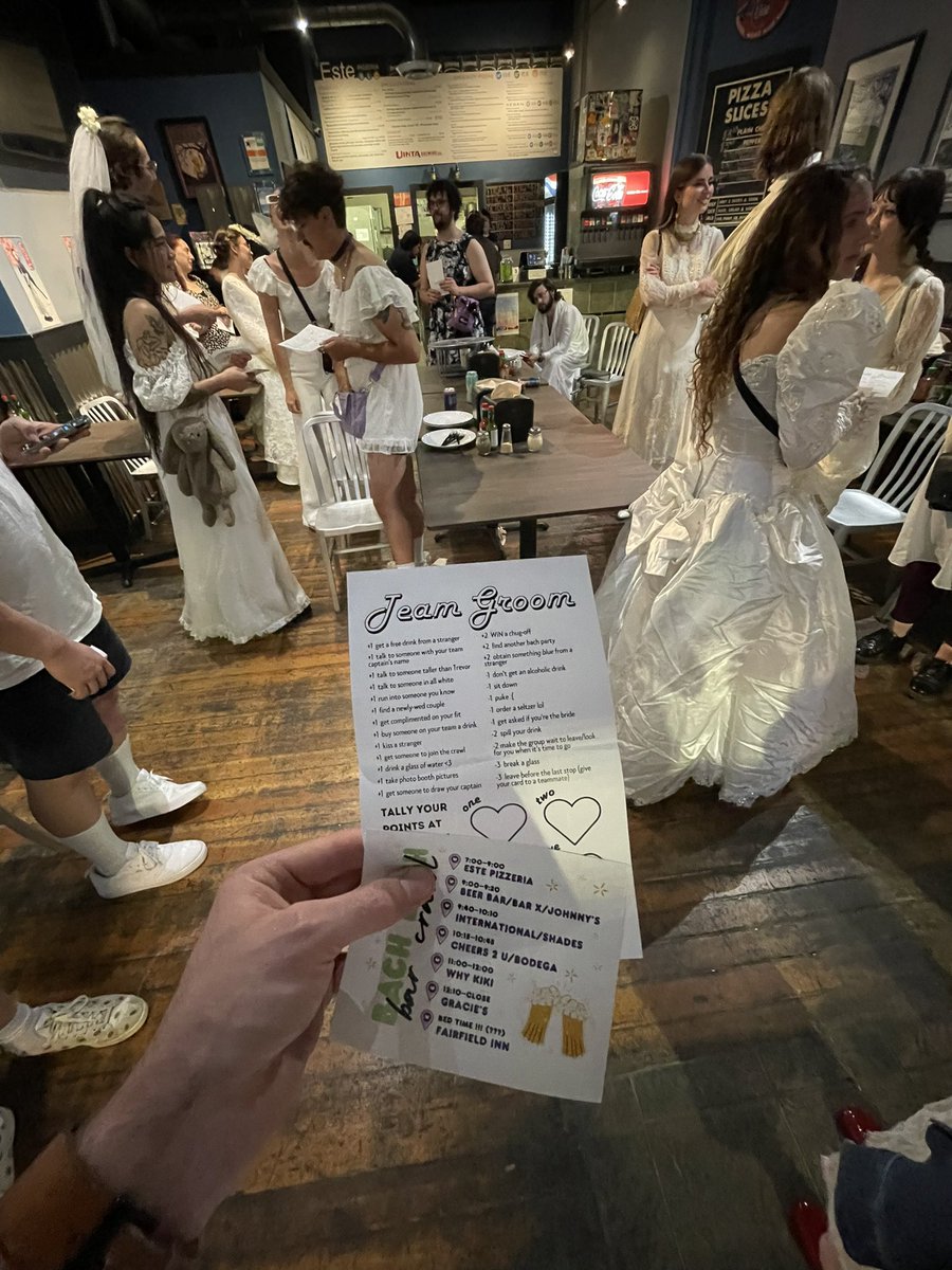 HELDiWanKenHODL's tweet photo. @CCdabz710 per request… last night 👰‍♂️👰‍♀️👰🍺😆

congrats on getting married bro, love you!! 

#trevorandanais #bachbash #bachparty #teamgroom https://t.co/gtKNsZCVul