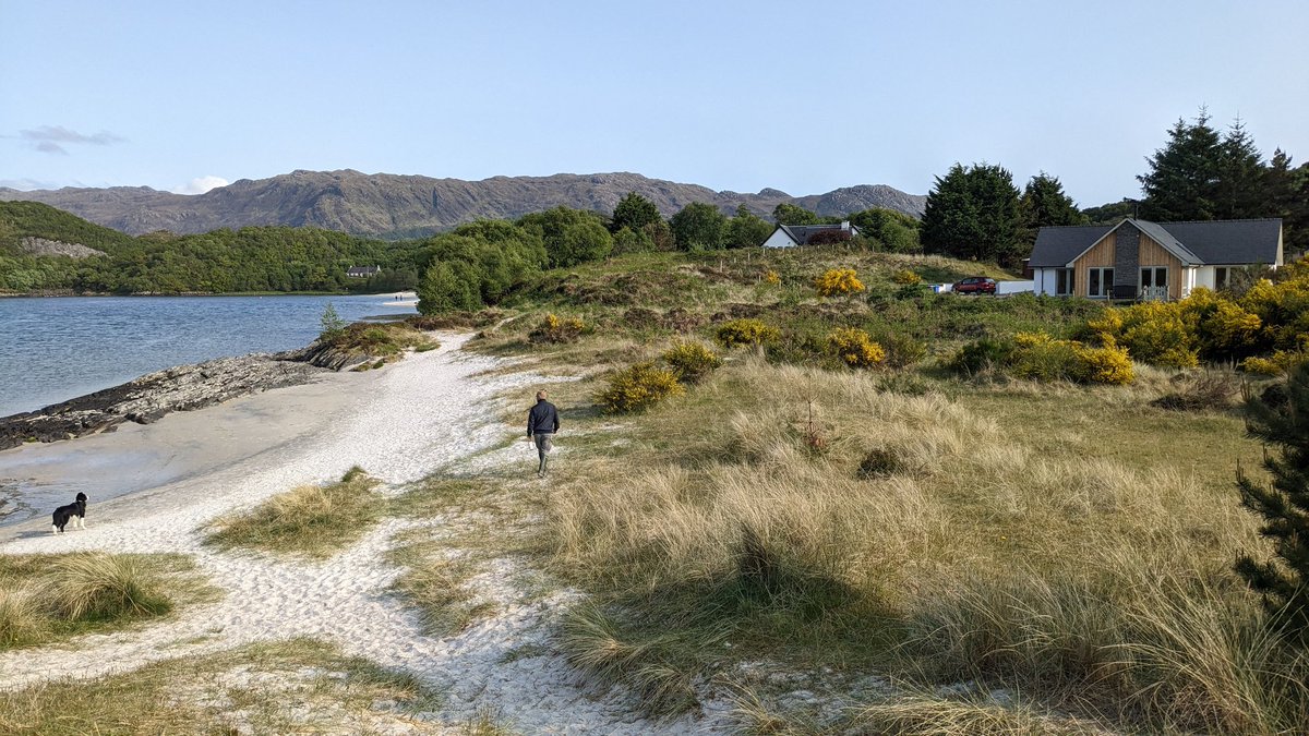 Home for the week - this beautiful little cottage on the beach at The Silver Sands of Morar #scotland