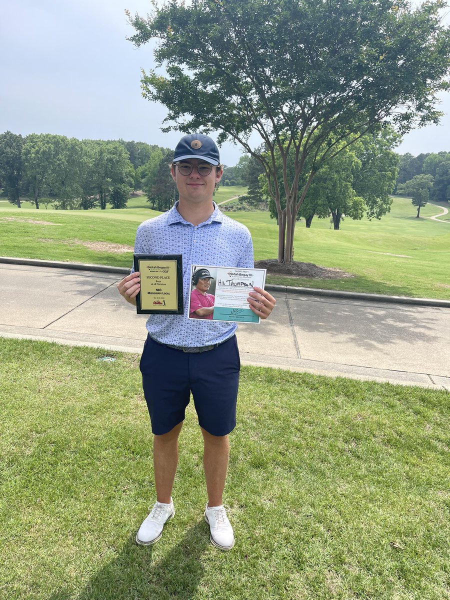 HilThompson1's tweet photo. Quality weekend down at the Ole Miss Golf Course for the @nb3jgnc Mississippi Local with scores of 70-71 (-3). Second place finish. @JonathanFly22 @CBHS_golf https://t.co/M6IW1HpOp9