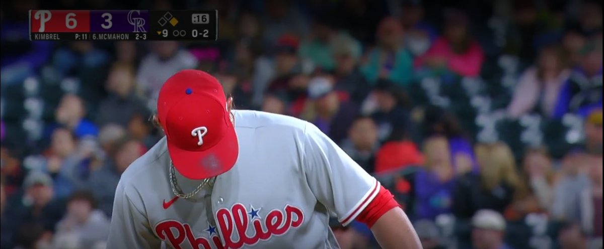 FourToeSports's tweet image. Was watching the end of the Phillies game today and noticed Kimbrel going to the hat a little too often, so I went through some older games and noticed this...

Anyone got an explanation other than pine tar?