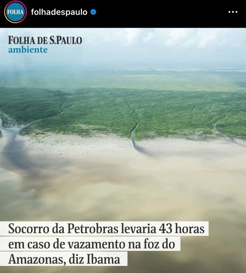 andrearoeirap's tweet photo. Não foi o Ibama que disse que o socorro demoraria 43 horas. Foi a própria Petrobras no projeto apresentado. Estavam planejando ter bases de apoio lá em Belém/PA.

Detalhes: as 43 h em condições de mar "impecáveis"; e um vazamento de óleo chegaria na Guiana em 10h. https://t.co/gx082YsMIh