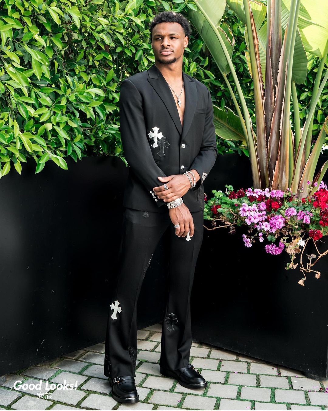 Bronupdates on X: Bronny James in Chrome Hearts for Prom 2023