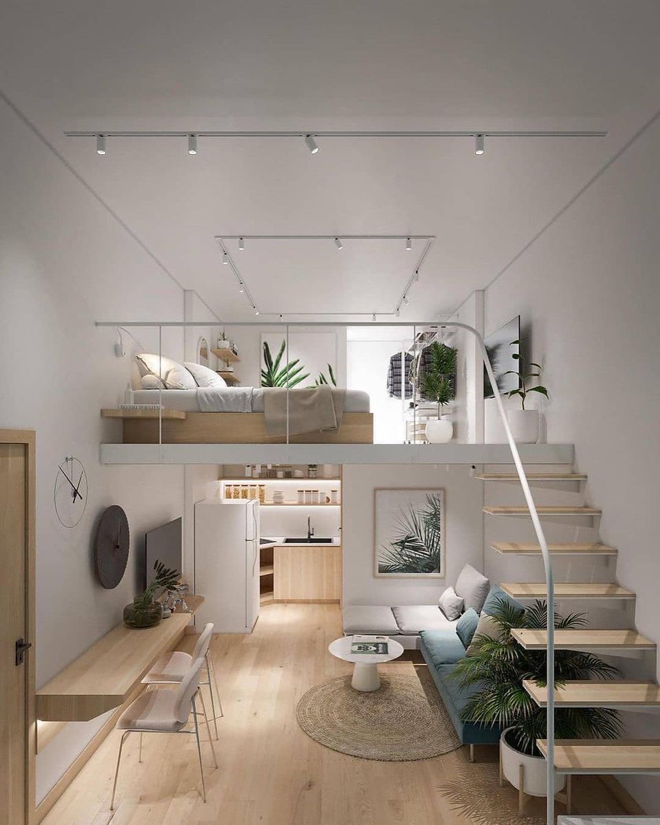 HOUSEPORN___'s tweet photo. Perfect loft apartment. https://t.co/OsFCN5ldmK