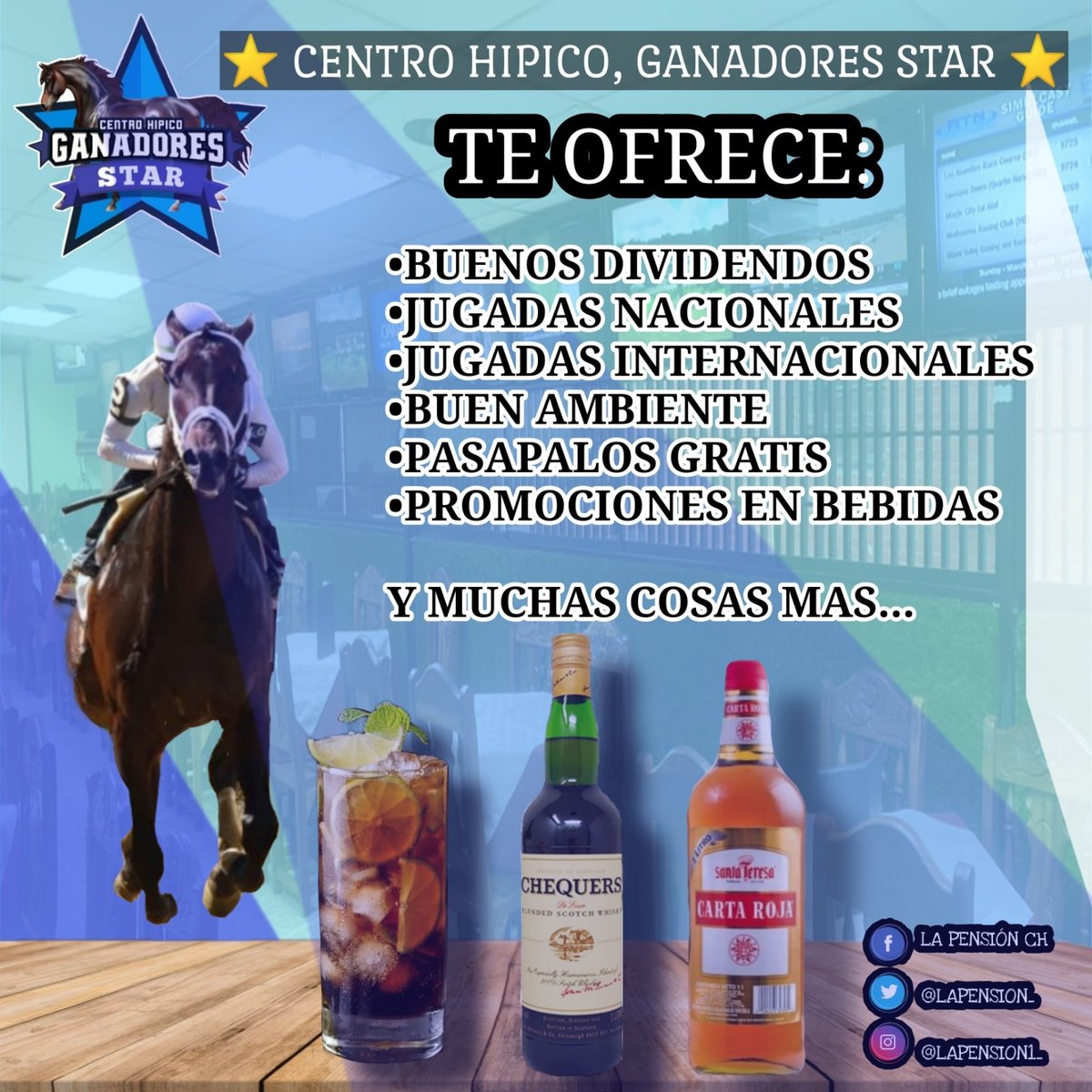 LAPENSION_'s tweet photo. #Hipismo.
⭐CENTRO HÍPICO, GANADORES STAR⭐

4ta. Válida | La Rinconada @Oficialinh

•Ganador : Time Traveler #9

•Jockey : F. Quevedo

•Pizarra : 09/01/08/02/07

•Entrenador : Ant. Bellardi 

•Stud : Andrea Stable I 

•Haras : Urama https://t.co/2KjTixPSMO