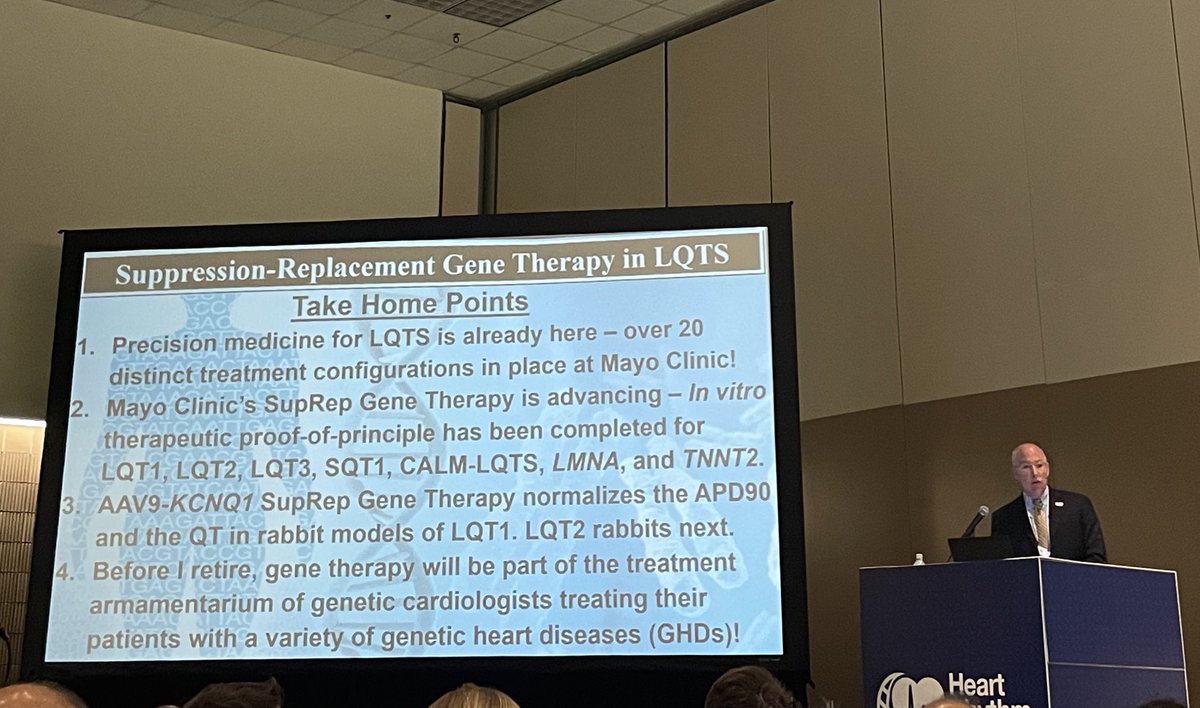 sahejbains's tweet photo. Proud mentee moment! @MJAckermanMDPhD giving a FANTASTIC update on our #SupRep gene therapy program @HRSonline 🤩 So incredibly thankful to have such an amazing mentor! 🥳 @MayoClinicCV https://t.co/fn01tSs2oy