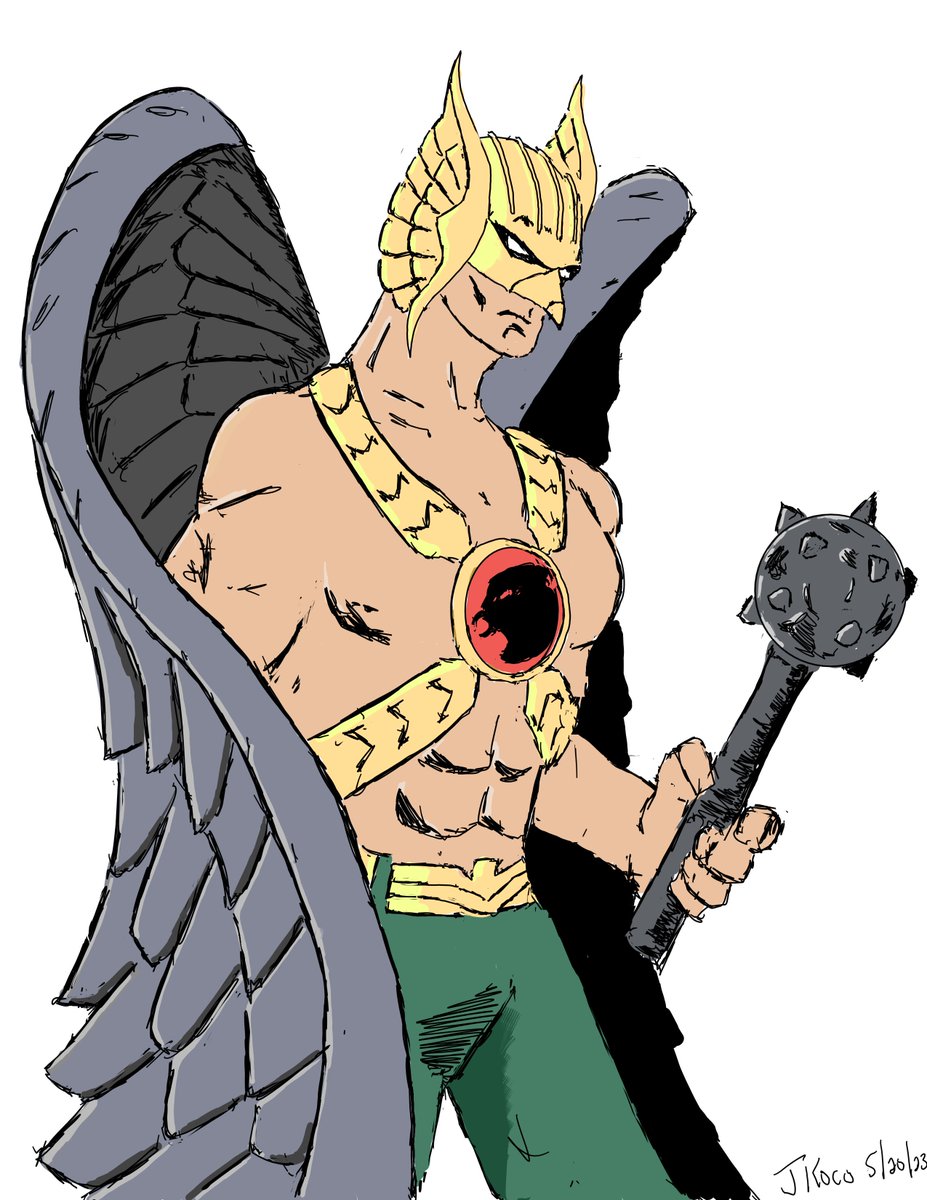jkoco17's tweet photo. Hawkman with his 2018 design and helmet.  Created for the #DCFanArtClub.  

#dccomics #dcfanart #dccomicsfanart #hawkman #hawkworld #comicbooks #comicbookart #artistsontwitter https://t.co/x9qcU9ym8l