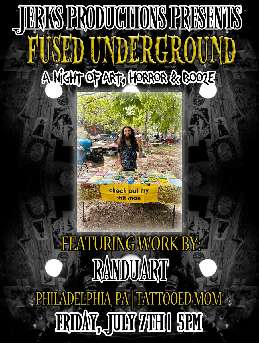 See the works of randuart & more at #FusedUnderground Friday, July 7th!
See more here: @randuart
buff.ly/3Ot98xb
5pm. FREE.
#JERKSProductions #SupportLocal #SupportLocalArt #TMoms #TattooedMoms