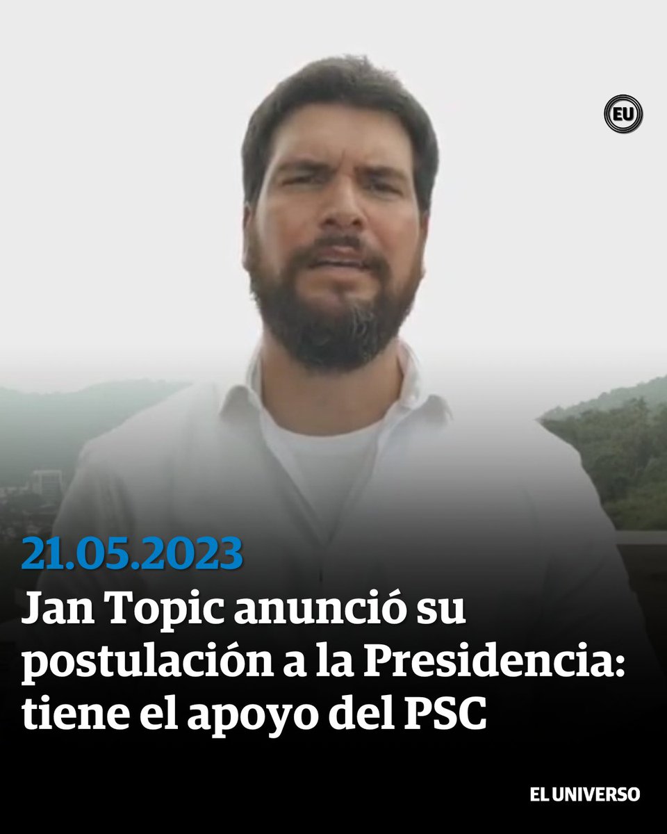eluniversocom's tweet photo. El empresario Jan Topic anunció su postulación a la Presidencia de la República ►https://t.co/vFyaMm1e2W
“Como soldado he combatido en Ucrania, Siria y África. Soy economista, experto en seguridad internacional y empresario fundador de la empresa de seguridad más grande y tecnológica del Ecuador".