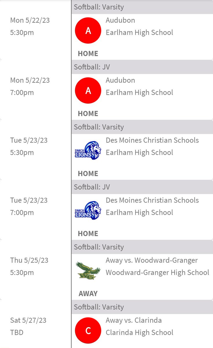 Earlhamsoftball's tweet photo. It's softball season!! Here are Earlham Softball's games this week 5/22-5/28: https://t.co/nTfer4vCzg