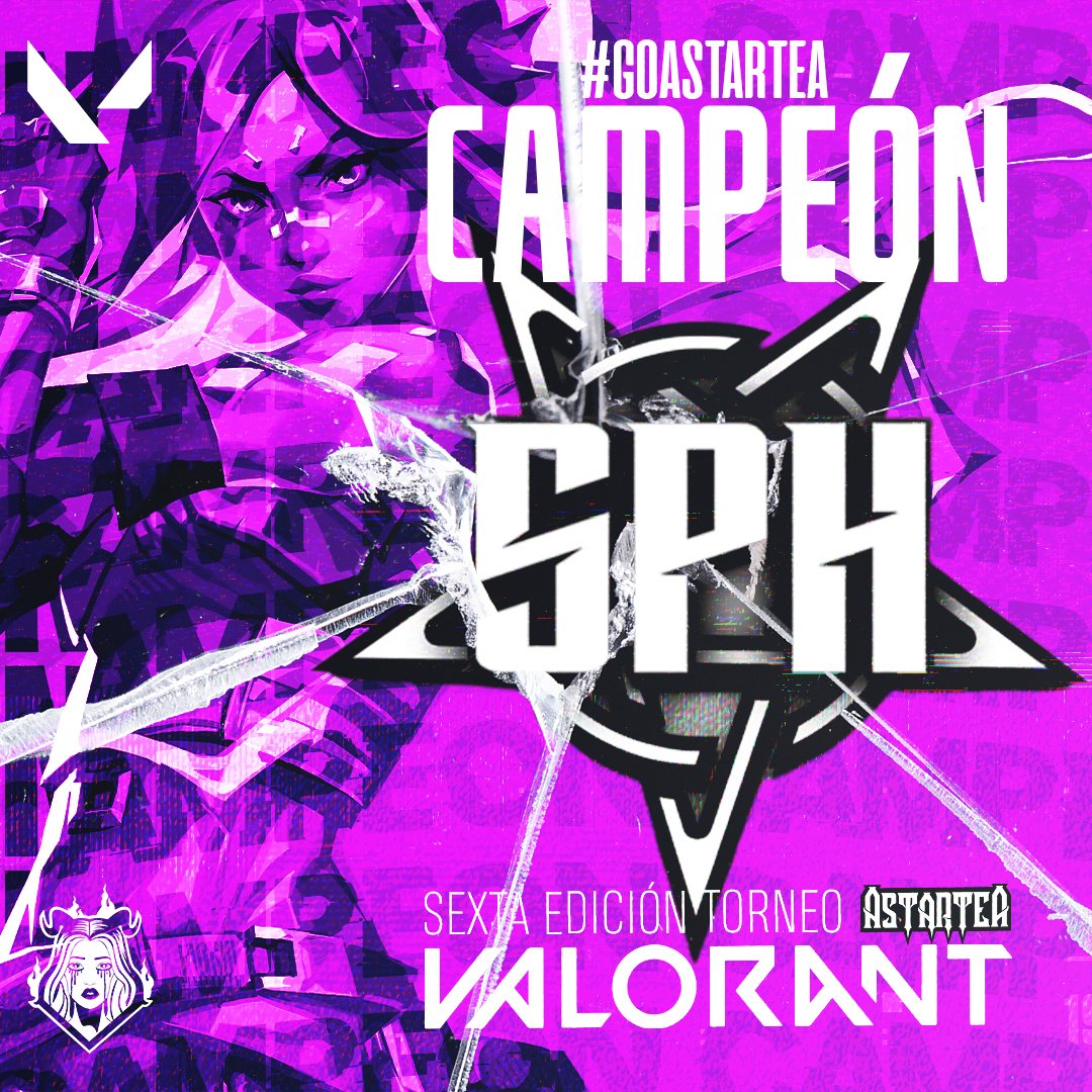 El equipo de SPH V1 se consolidó como el campeón en esta 6ª Edición del Torneo Astartea de Valorant. ¡Enhorabuena a los vencedores!