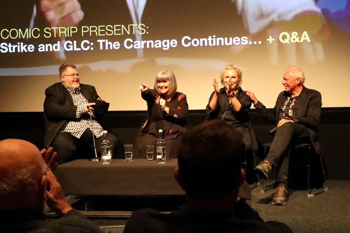 Waited 38 years for this moment! First time together on the BFI stage,  @Dawn_French  & Jennifer Saunders for The Comic Strip Presents... with Peter Richardson and a surprise appearance by Suzy @eddieizzard  
A wonderful afternoon hosted by @IJustinJohnson #bfi #frenchandsaunders