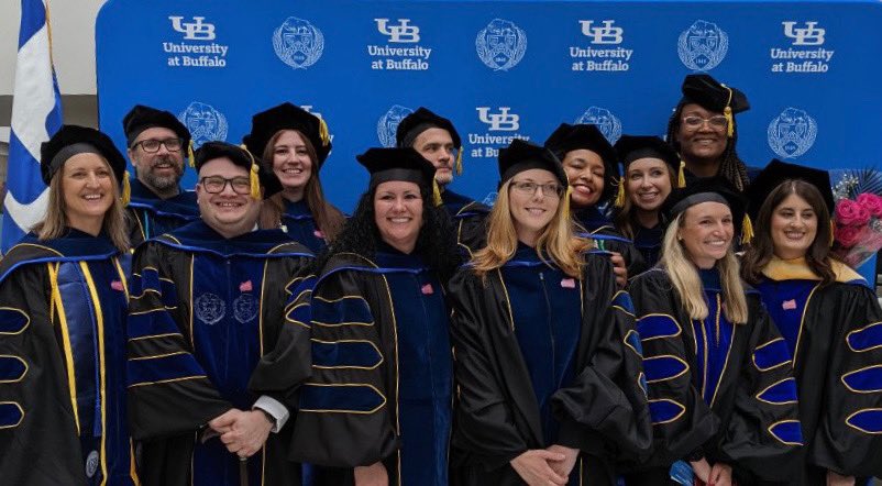This amazing group of social workers brought the passion, support, and laughter needed to get through our doctoral studies. Cheers to the doctors of #UBDSW2! <a href="/UBSSW/">UBuffalo Social Work</a> #DSW