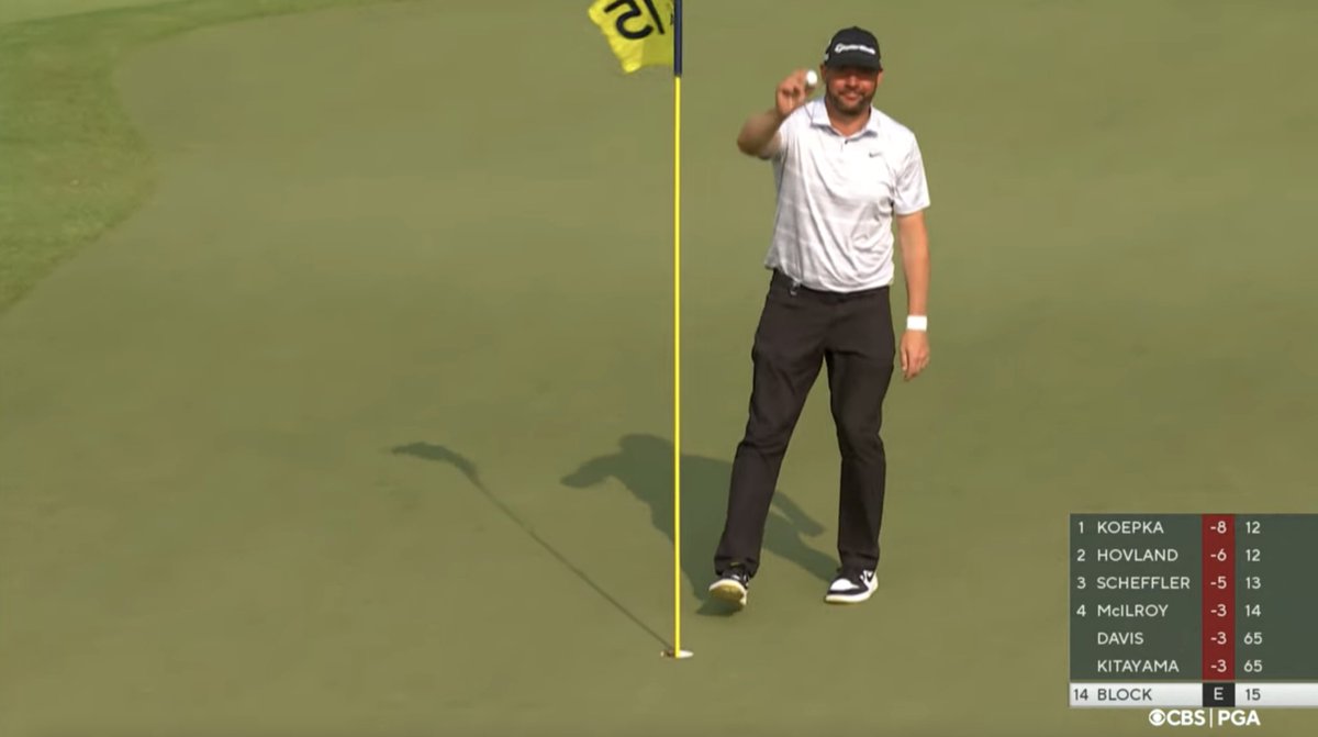 GolfDigest's tweet photo. What a moment!!

Michael Block, take a bow. https://t.co/KrwNVKXNfG