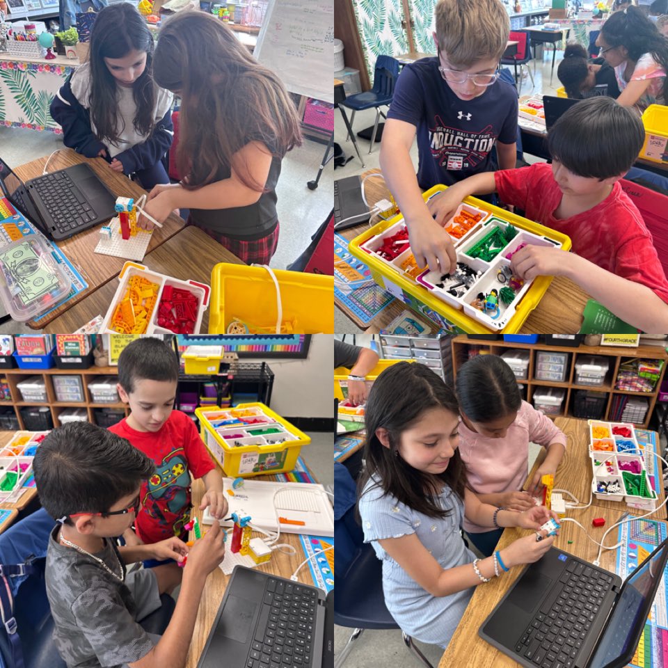 4MichelleMartin's tweet image. Thank you, Mr. Conklin, for visiting our classroom to explore more of @LEGO_Education! We loved constructing a moving Ferris Wheel with lights and sounds! 🎡 #LegoFun #Coding