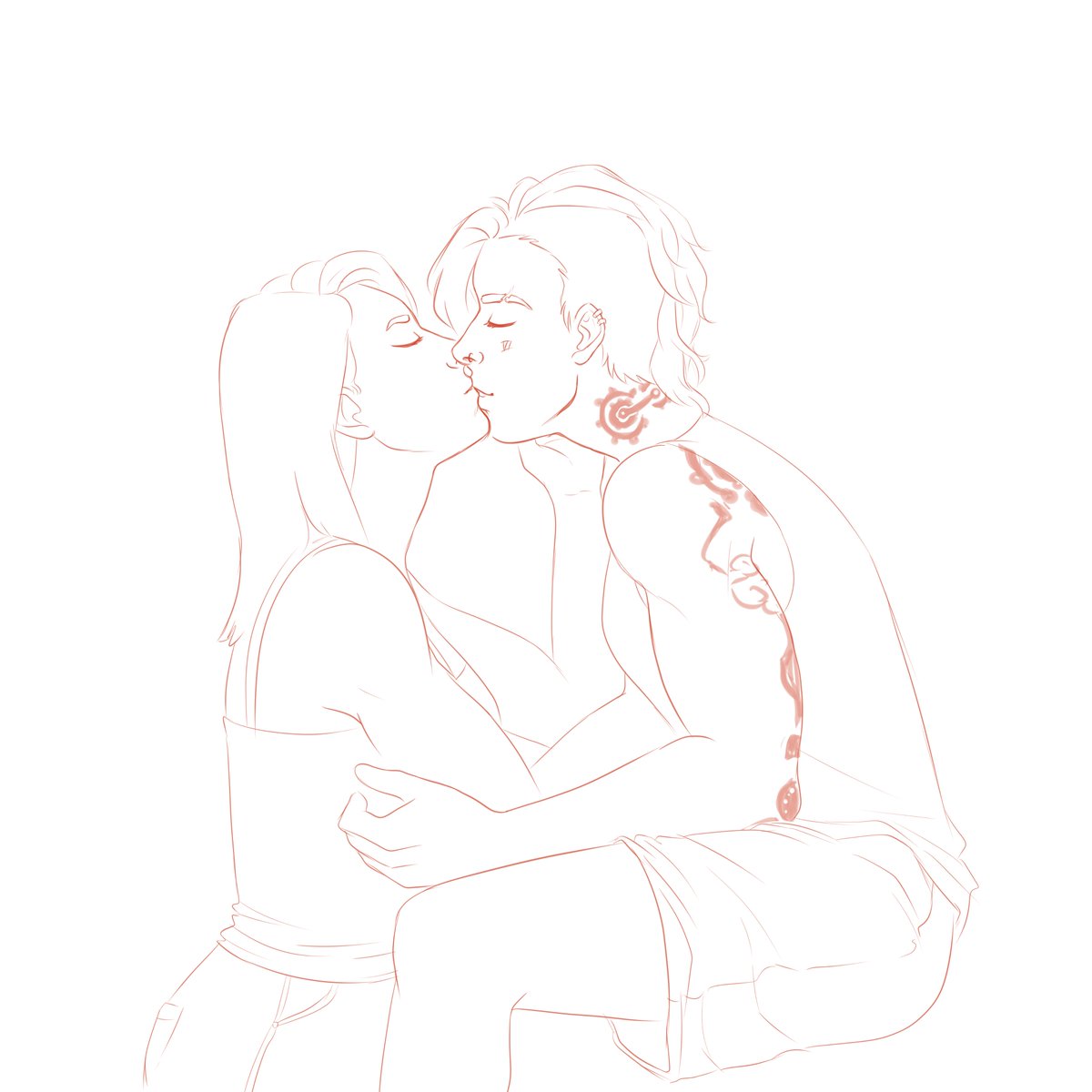 a wip
trying to get better at drawing kisses