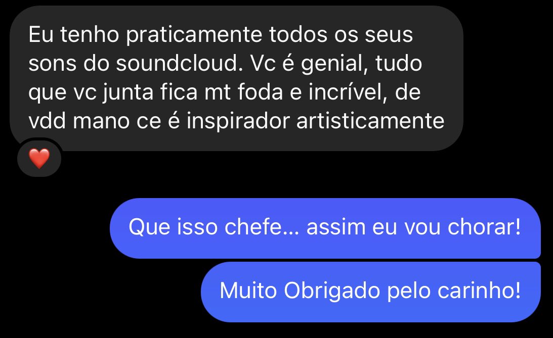 jaum_gangstar's tweet image. As vezes eu acabo sedendo aos pensamentos ruins da Depressão, por estar morando em cidade pequena, onde não me Valorizam.
Aí eu recebo umas mensagens assim:

Quando eu falo que a #MEPB Salvou minha vida, não é da boca pra fora…