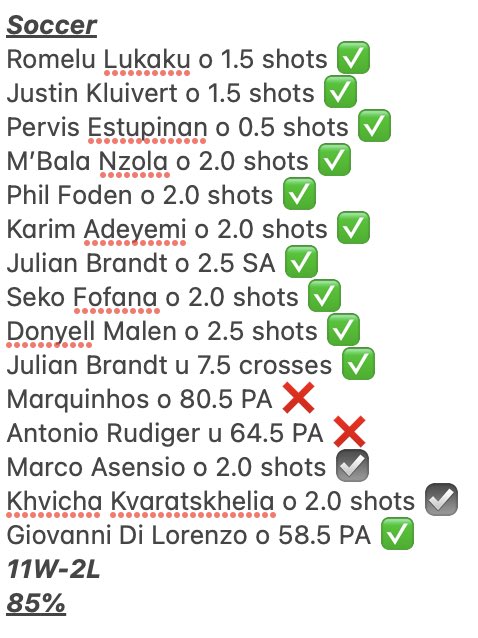 cornspicks's tweet photo. Another amazing day, all posted for free. Another soccer 10x too 🤑 We move to 61-16 in May, 79%

Join @SpideyParlay's 🆓 Discord for MORE GREEN!🤑
➡️ https://t.co/i0188WmhWK ⬅️

#PrizePicks #PrizePicksNBA #GamblingTwitter #NBA #NFL #NHL #PropBets #NHLTwitter #PlayerProps #DFS https://t.co/9wrBKvJ0LT