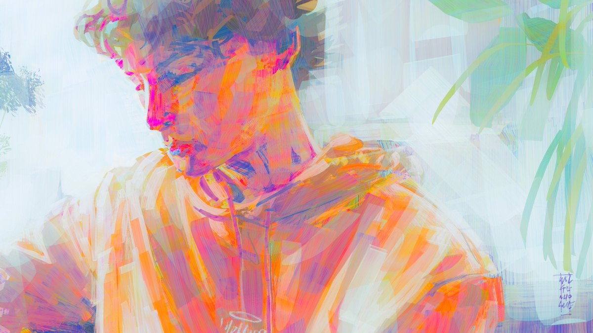 Teifi, Brighton Cafe

I've been wanting to try <a href="/heavypaintapp/">HEAVYPAINT</a> for a while and finally made a start. Loving finding my way. Thank you <a href="/Heavypoly/">Vaughan Ling</a> for a brilliant tool-JITR is genius. 

Started as plein air painting on ipad, refined from photo ref...tried to maintain the atmosphere