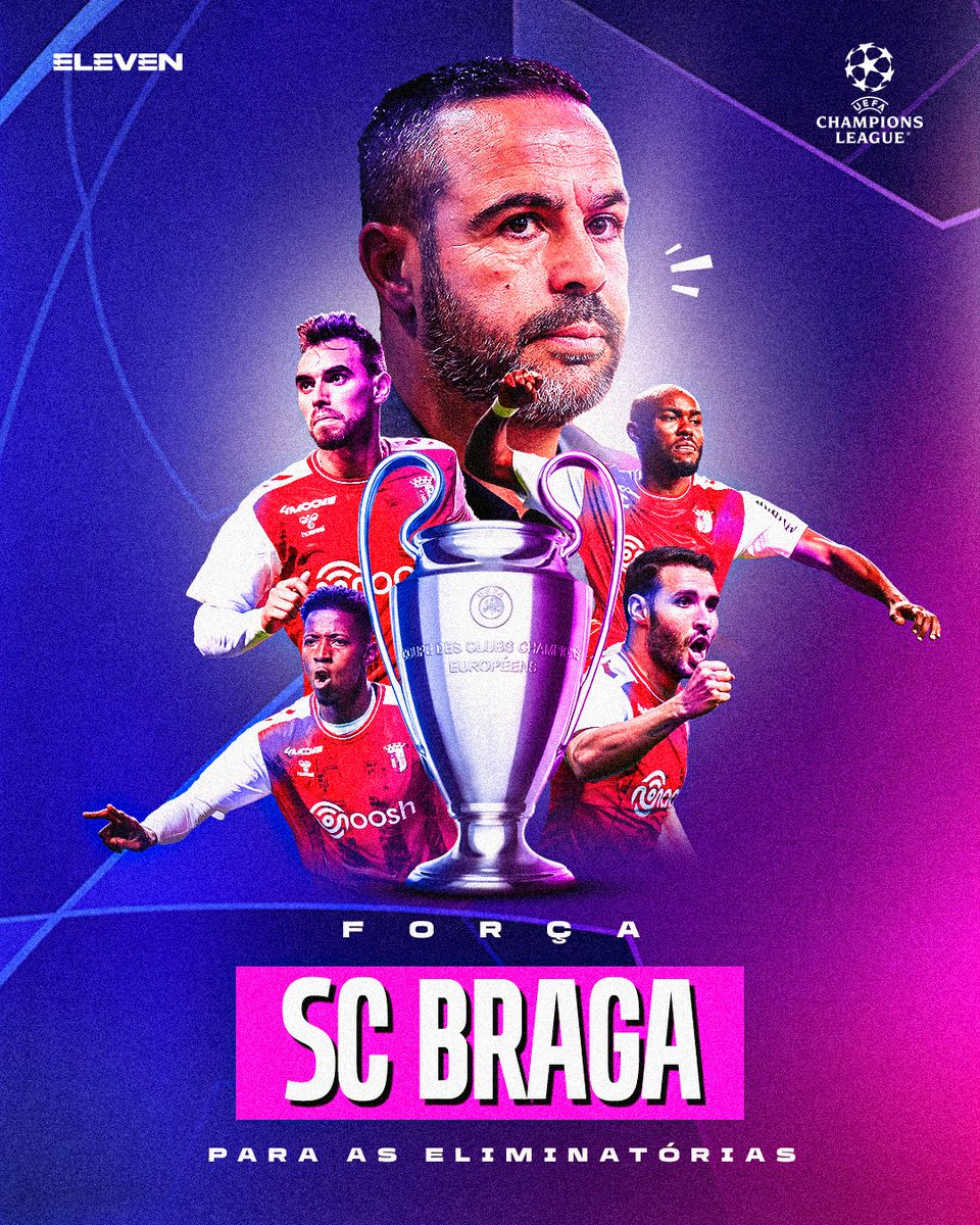 Boa sorte para as pré-eliminatórias da Champions, <a href="/SCBragaOficial/">SC Braga</a> 🇵🇹

#ChampionsELEVEN