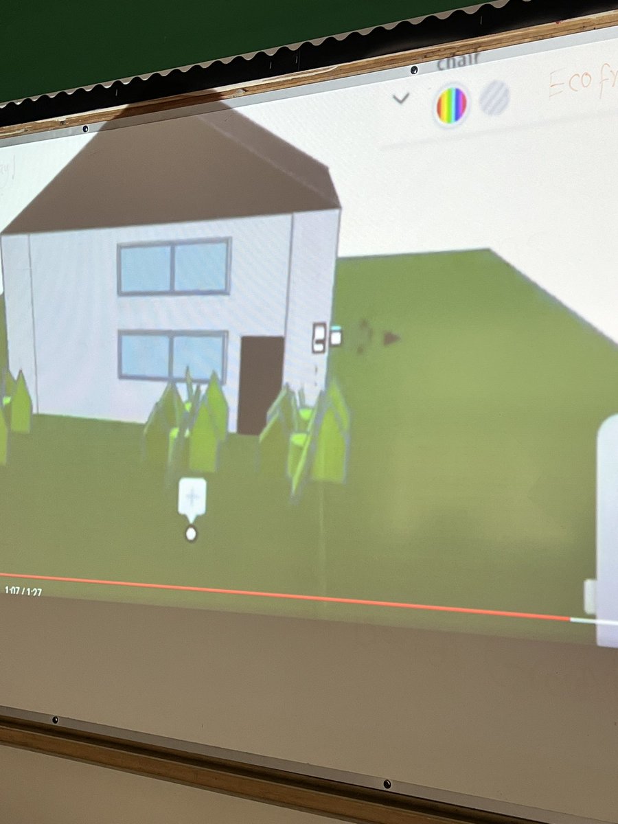 'Ss are putting their design skills to the test by creating an eco-friendly house using Tinkercad! Ss discuss renewable energy solutions, energy-saving strategies, and sustainable materials. Together, we're building a greener future!  #SustainabilityMatters'
