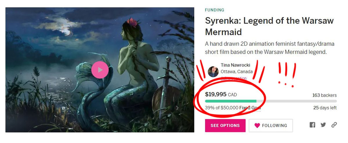NawrockiTina's tweet image. WHAT A TEASE! 5$ away from 20k!!! Can ANYBODY push it over the line? PLEASE! For my mental sanity, lol! Please share and support @SyrenkaFilm !!!
indiegogo.com/projects/syren…