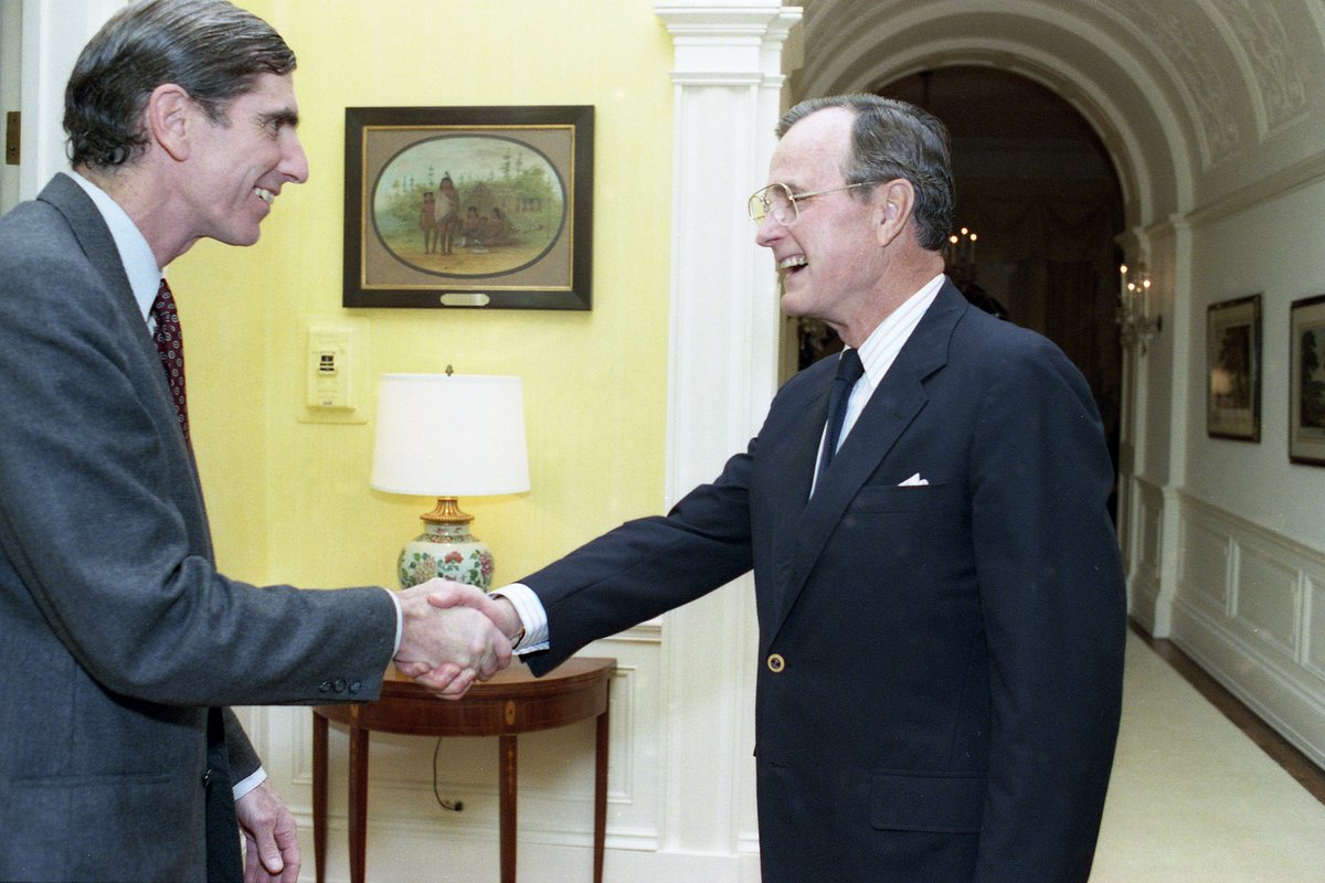 BushFdn's tweet photo. We are saddened to learn of the passing of Ambassador C. Boyden Gray. From 1981-1993, Mr. Gray served President Bush as his closest and most trusted senior legal advisor. Boyden Gray was a dedicated public servant and a devoted and loyal friend. https://t.co/eRMlgdJCwB