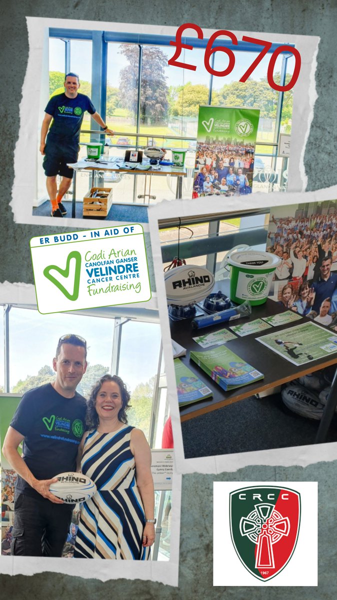 weeknoxy's tweet image. Diolch yn fawr @ClwbRygbiIau for all your support today for @Velindre. You donated over £670. 

I will make sure to wear a Clwb shirt on one of the legs of my Paris to Bordeaux cycle ride. 

justgiving.com/fundraising/Ga…
