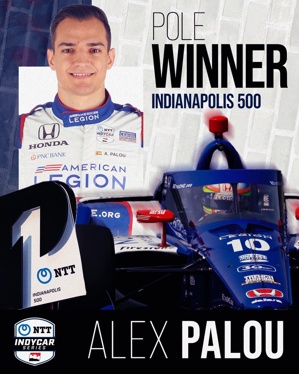 RETWEET to congratulate <a href="/AlexPalou/">Alex Palou Montalbo</a>!

He wins the pole and will lead the field to green in the #Indy500!