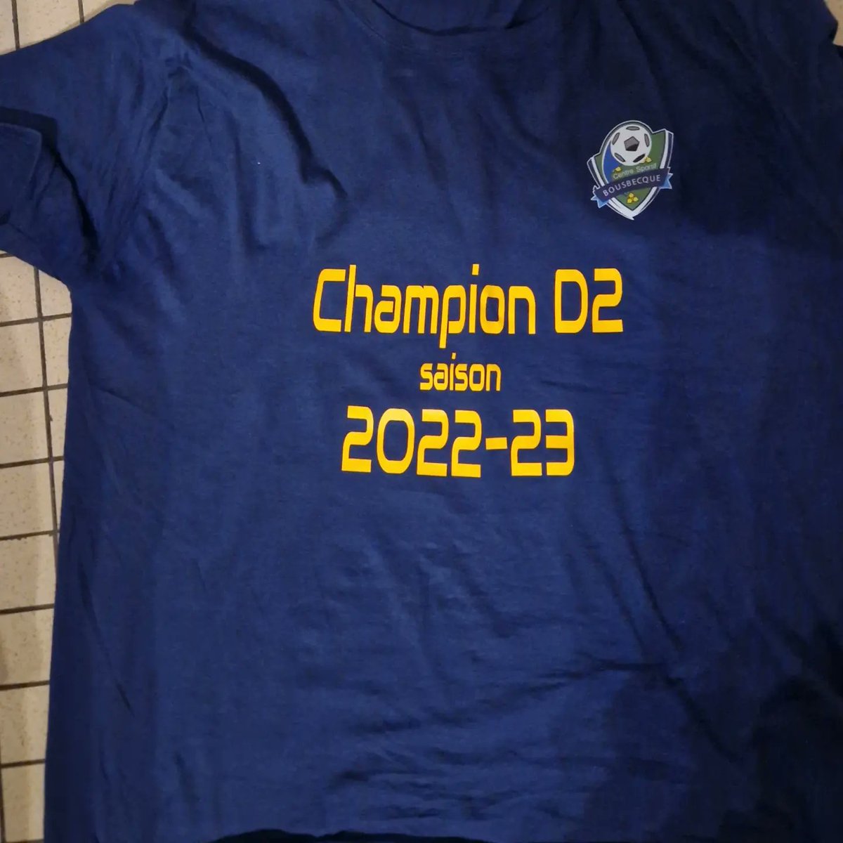 David59166's tweet image. Champion #D2 #Flandres 🏆🟡🔵
Saison 22/23 
Merci au club pour le tee-shirt 👍
#CsBousbecque #Bousbecque #Nord