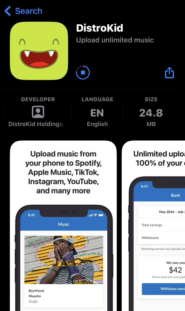 Get The @DistroKid App On App Store Now 🥵🥵