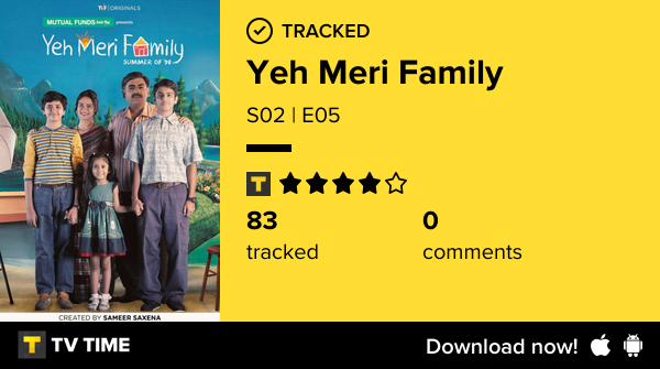 IMaxit7's tweet photo. I've just watched episode S02 | E05 of Yeh Meri Family! https://t.co/FaewGLWlsS #tvtime https://t.co/90xJrqyavN