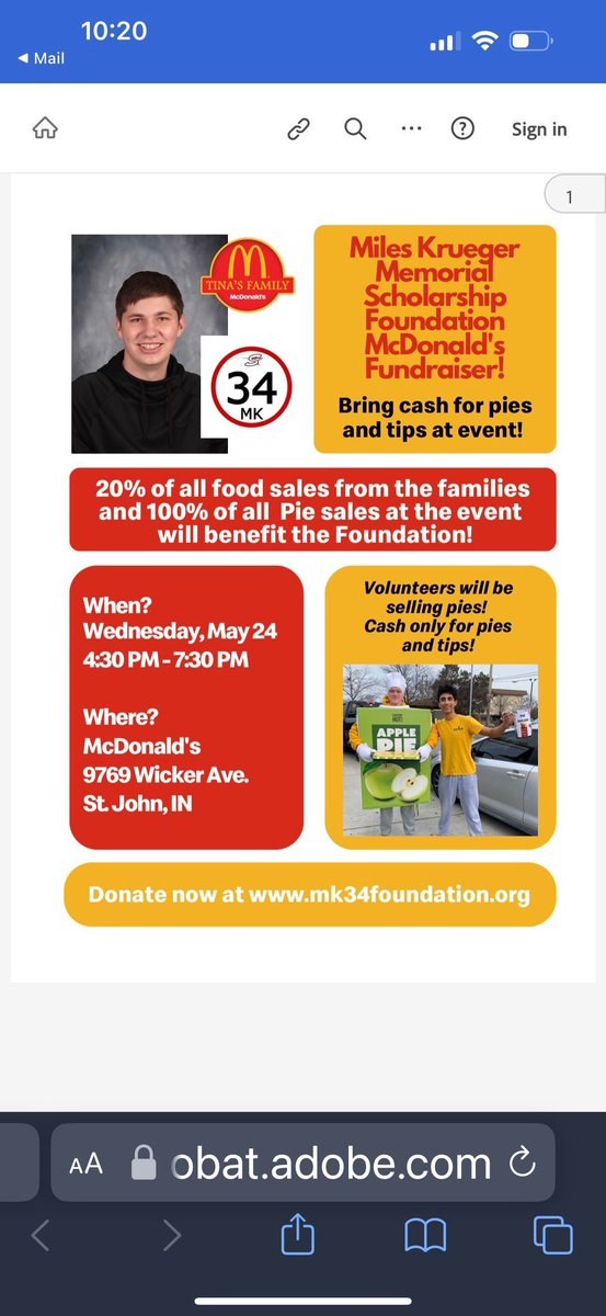 Save the date...come out and support this great cause.  Many of you knew Miles and of course his brother Jackson who is a former member of the LC Baseball program.